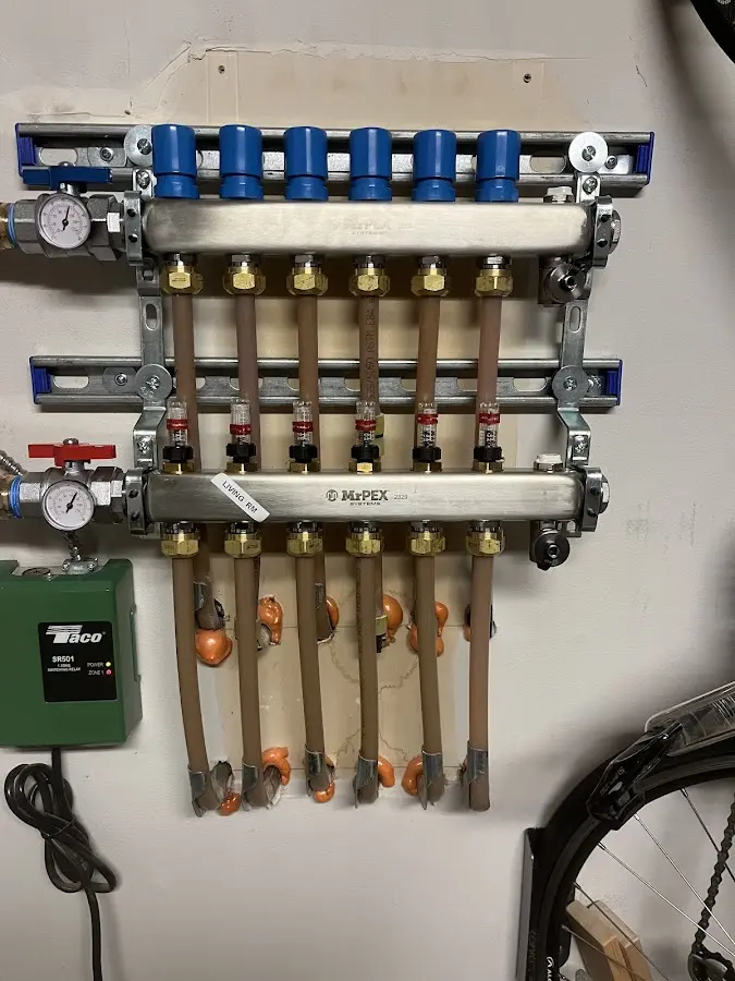 Plumber performing Gas Line Installation at a residential property in Roanoke Rapids